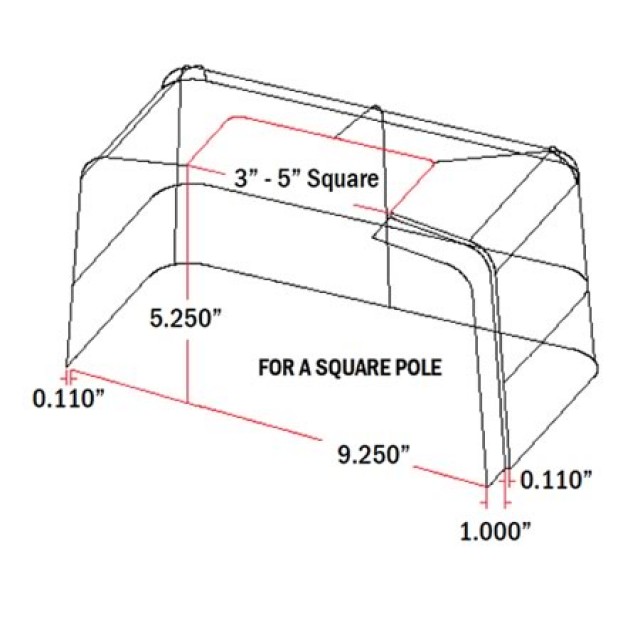 9” SQUARE BASE COVER - JMA Manufacturing